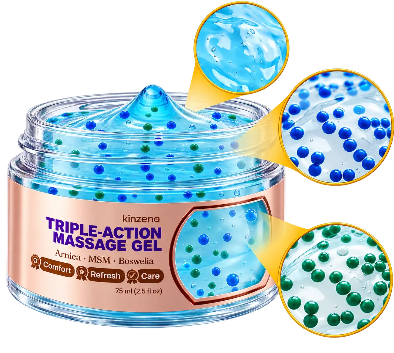 Kinzeno massage gel jar